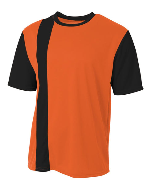 A4 Youth Legend Soccer Jersey (NB3016), Color 'Orange/Black'
